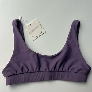 KULANI KINIS bind slim scoop bikini top purple small